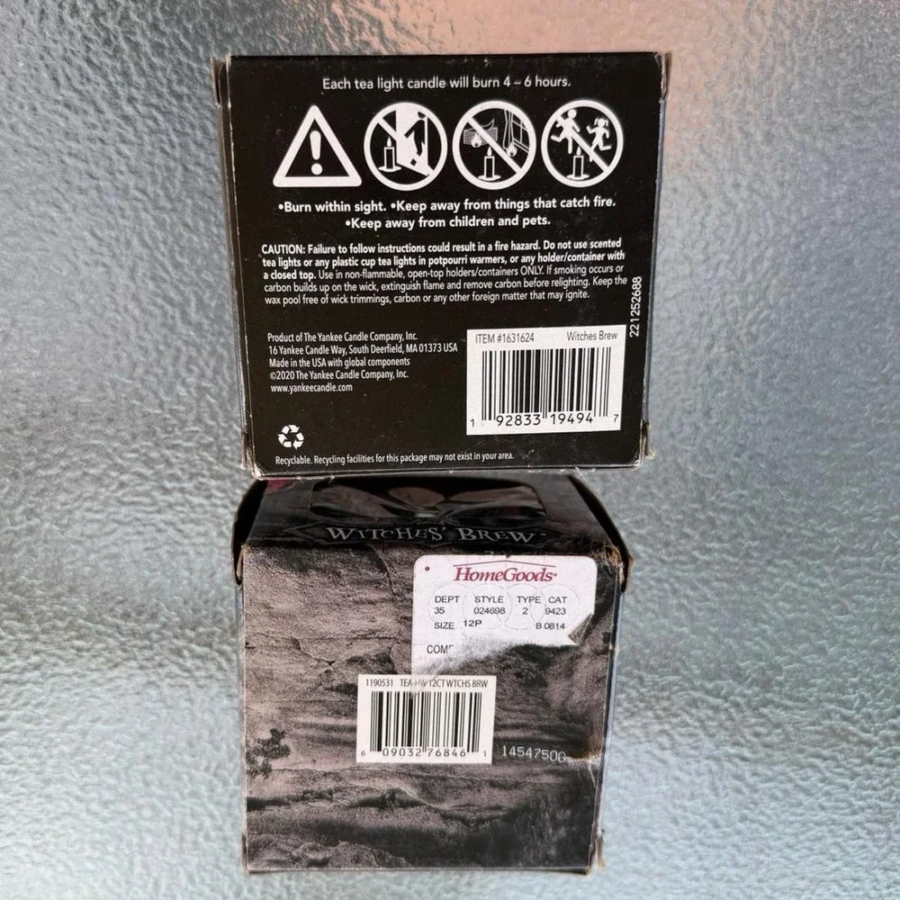 Witchcore Retired Yankee Candle Witches Brew Tea Lights Set of 24 Rare